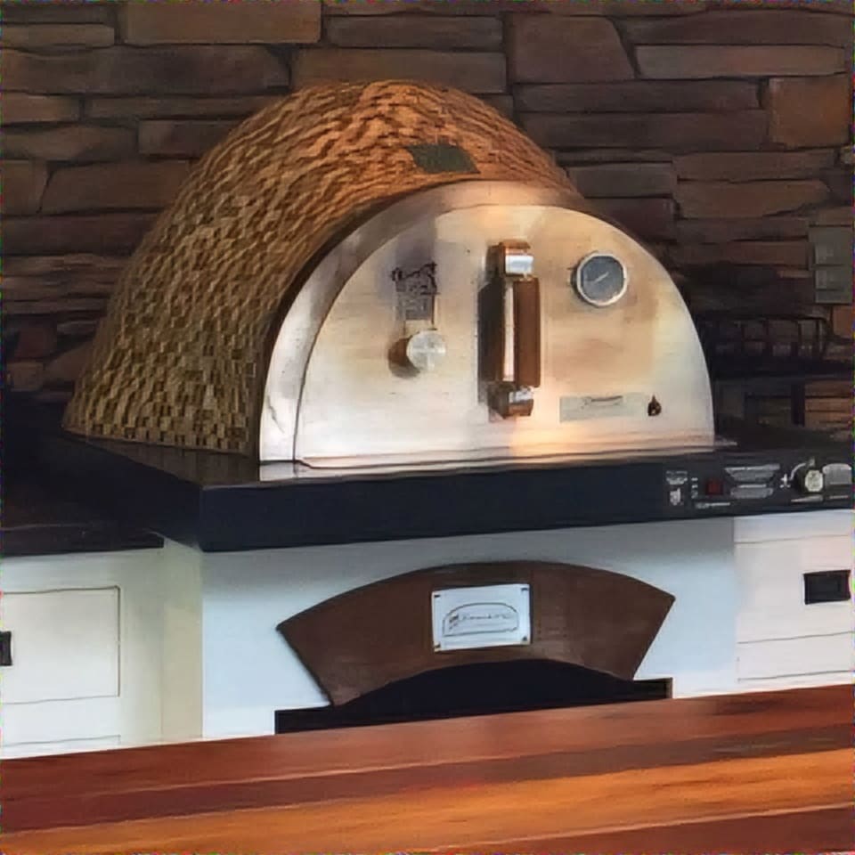 HPC Fire Villa Series - Dual-Fuel Built-In Outdoor Pizza Oven Countertop Side View